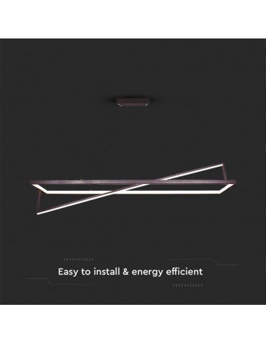 6906-Lampadario LED a Sospensione con  Rettangoli  in Metallo Colore Nero   Triac Dimmerabile-6