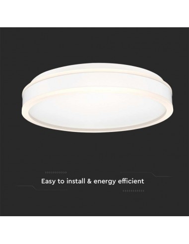 6909-Lampadario LED con Montaggio a Plafone  Dimmerabile TRIAC d mm h mm Colore Bianco -6