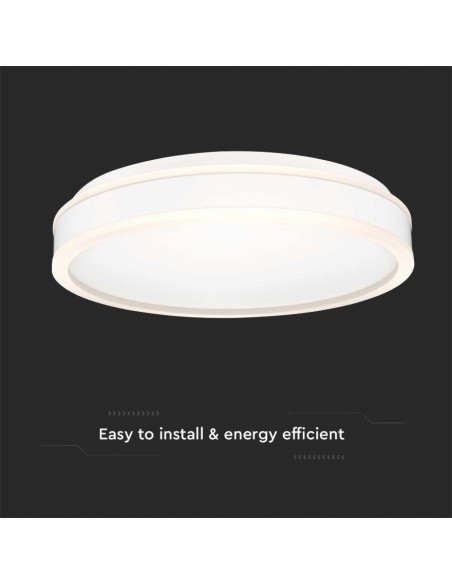 6909-Lampadario LED con Montaggio a Plafone  Dimmerabile TRIAC d mm h mm Colore Bianco -6