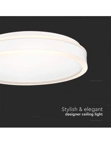 6909-Lampadario LED con Montaggio a Plafone  Dimmerabile TRIAC d mm h mm Colore Bianco -7