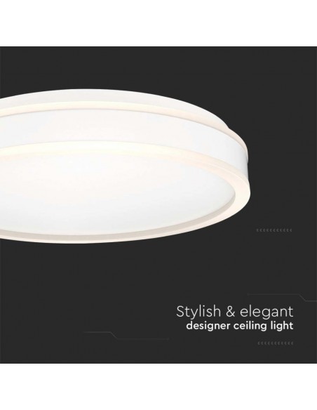 6909-Lampadario LED con Montaggio a Plafone  Dimmerabile TRIAC d mm h mm Colore Bianco -7