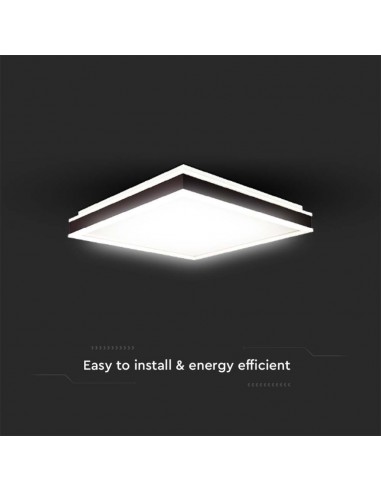 6917-Lampadario LED Quadrato  con Montaggio a Plafone Dimmerabile TRIAC Colore Nero -6