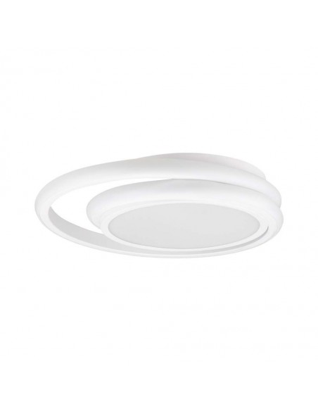 6921-Lampadario LED Rotondo Doppio  con Montaggio a Plafone Colore Bianco -1