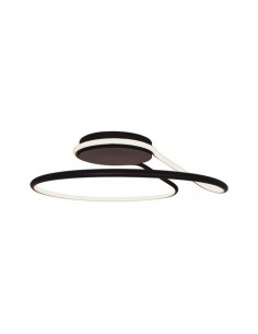 6923-Lampadario LED dal Design Moderno Rotondo  in Alluminio Dimmerabile TRIAC Colore Nero К-1