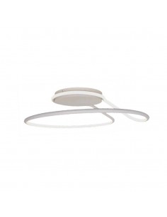 6924-Lampadario LED dal Design Moderno Rotondo  in Alluminio Dimmerabile TRIAC Colore Bianco К-1
