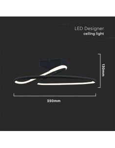 6926-Lampadario LED dal Design Moderno Rotondo  in Alluminio Colore Nero К-1 2