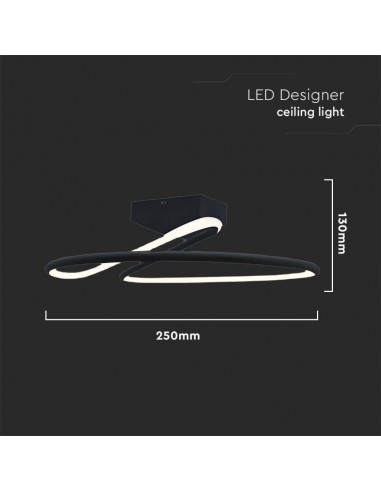 6926-Lampadario LED dal Design Moderno Rotondo  in Alluminio Colore Nero К-2