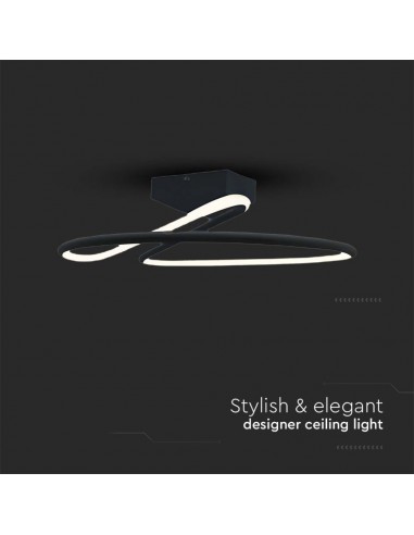 6926-Lampadario LED dal Design Moderno Rotondo  in Alluminio Colore Nero К-6