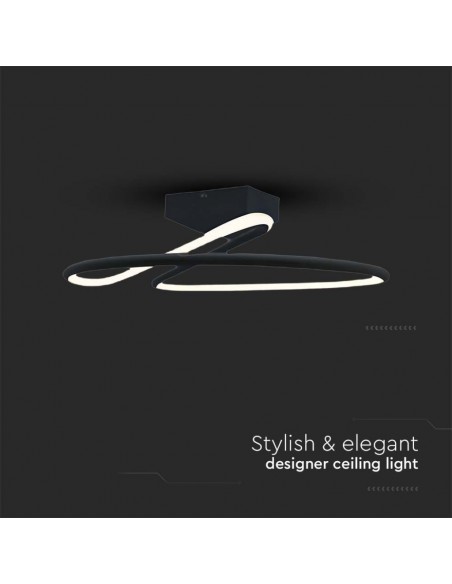 6926-Lampadario LED dal Design Moderno Rotondo  in Alluminio Colore Nero К-6