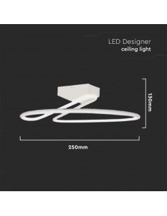 6927-Lampadario LED dal Design Moderno Rotondo  in Alluminio Colore Bianco К-1 2