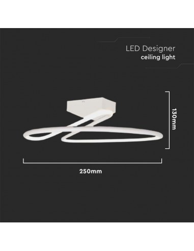 6927-Lampadario LED dal Design Moderno Rotondo  in Alluminio Colore Bianco К-2