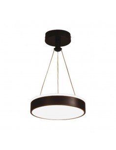 6931-Lampadario LED a Sospensione Circolare  in Metallo Colore Nero d mm h mm -1