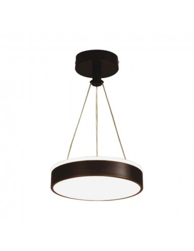 6931-Lampadario LED a Sospensione Circolare  in Metallo Colore Nero d mm h mm -1