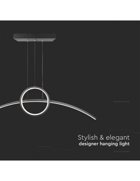 6933-Lampadario LED a Sospensione  dal Design Moderno Colore Nero -7