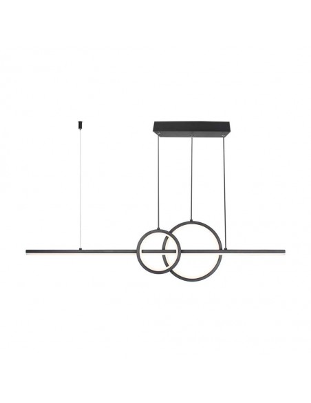 6935-Lampadario LED a Sospensione  in dal Design Moderno Colore Nero-1