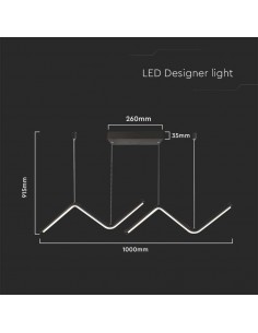 6937-Lampadario LED a Sospensione  dal Design Moderno Colore Nero -1 2