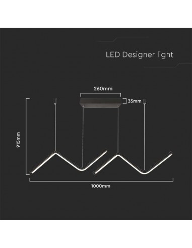 6937-Lampadario LED a Sospensione  dal Design Moderno Colore Nero -2