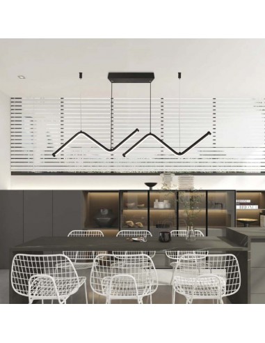 6937-Lampadario LED a Sospensione  dal Design Moderno Colore Nero -3