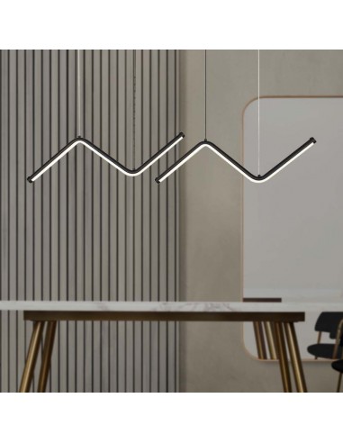 6937-Lampadario LED a Sospensione  dal Design Moderno Colore Nero -4