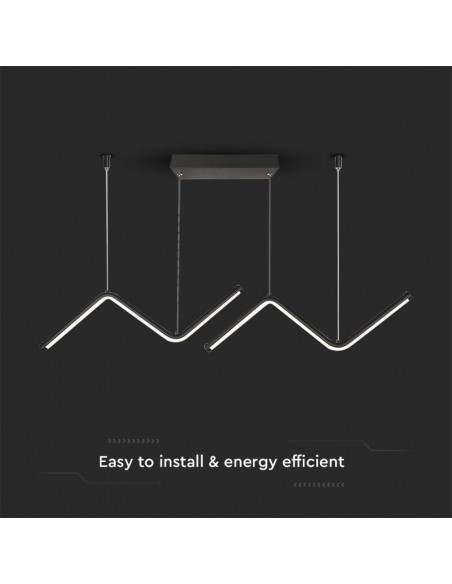 6937-Lampadario LED a Sospensione  dal Design Moderno Colore Nero -6