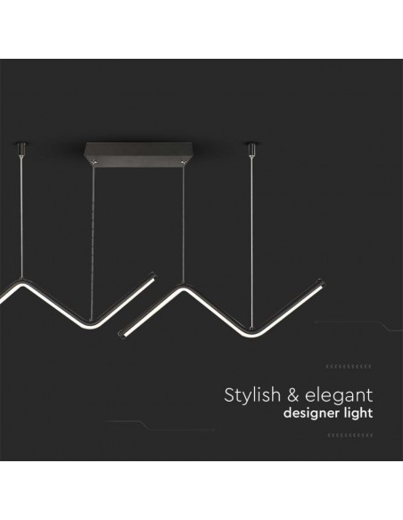 6937-Lampadario LED a Sospensione  dal Design Moderno Colore Nero -7