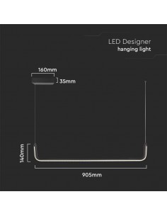 6939-Lampadario LED a Sospensione  Lmm dal Design Moderno Colore Nero -1 2