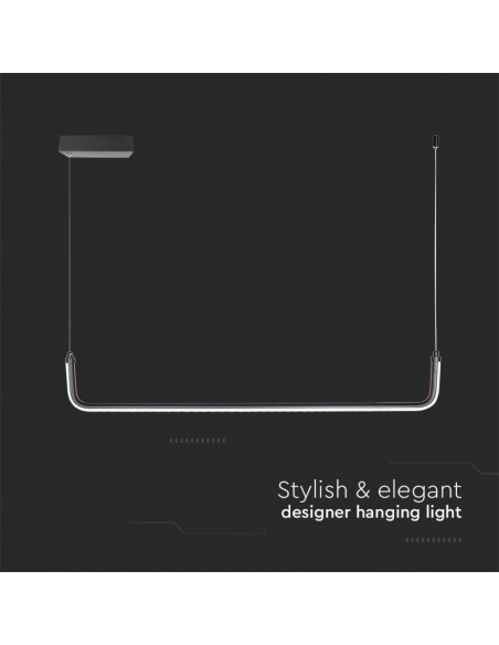 6939-Lampadario LED a Sospensione  Lmm dal Design Moderno Colore Nero -7