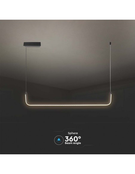 Lampadario LED a Sospensione 24W L:905mm dal Design Moderno Nero 4000K