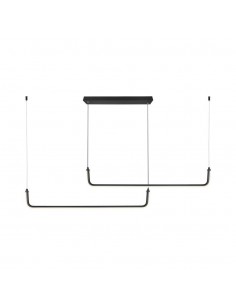 6941-Lampadario LED a Sospensione  Lmm dal Design Moderno Colore Nero -1