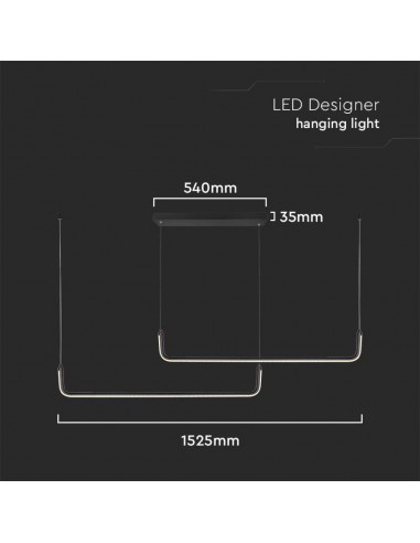 6941-Lampadario LED a Sospensione  Lmm dal Design Moderno Colore Nero -2