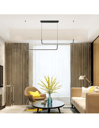 6941-Lampadario LED a Sospensione  Lmm dal Design Moderno Colore Nero -3