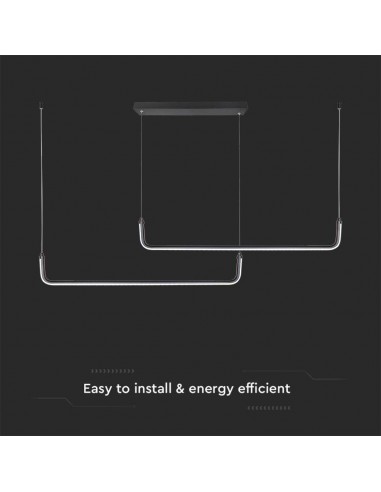 6941-Lampadario LED a Sospensione  Lmm dal Design Moderno Colore Nero -6