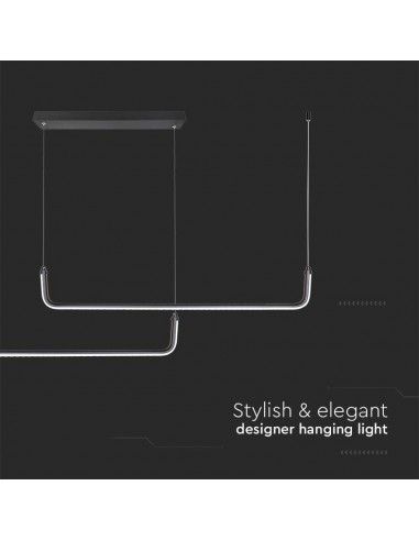 6941-Lampadario LED a Sospensione  Lmm dal Design Moderno Colore Nero -7