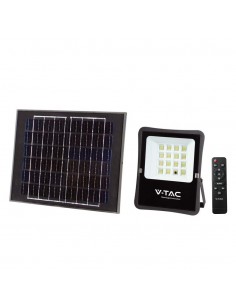 6966-Faro LED con Telecomando e Pannello Solare  -1