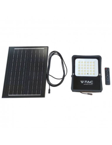 6966-Faro LED con Telecomando e Pannello Solare  -5