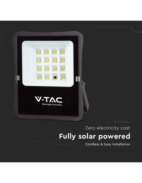 6966-Faro LED con Telecomando e Pannello Solare  -6