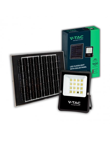 6968-Faro LED con Telecomando e Pannello Solare  -1