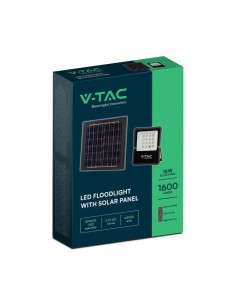 6968-Faro LED con Telecomando e Pannello Solare  -1 2