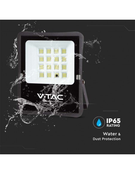 6968-Faro LED con Telecomando e Pannello Solare  -6