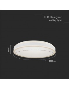 6987-Lampadario LED con Montaggio a Plafone  Dimmerabile TRIAC d mm h mm Colore Bianco -1 2