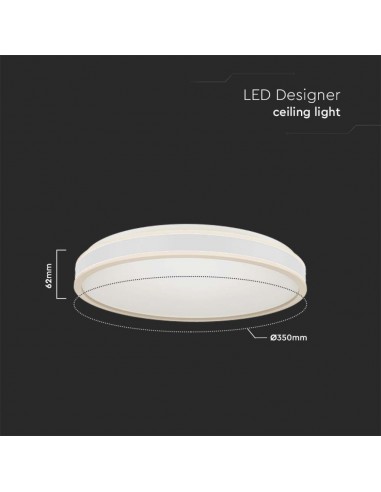 6987-Lampadario LED con Montaggio a Plafone  Dimmerabile TRIAC d mm h mm Colore Bianco -2