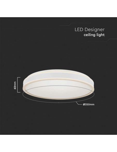 6987-Lampadario LED con Montaggio a Plafone  Dimmerabile TRIAC d mm h mm Colore Bianco -2