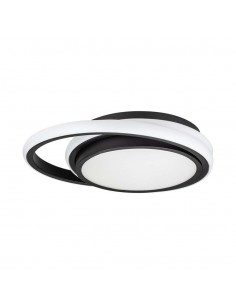 6994-Lampadario LED Rotondo Doppio  con Montaggio a Plafone Colore Nero -1