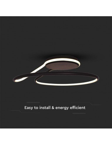6996-Lampadario LED dal Design Moderno Rotondo  in Alluminio Colore Nero К-6