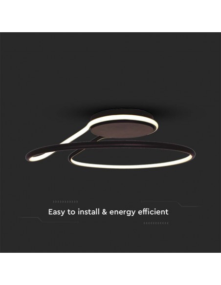 6996-Lampadario LED dal Design Moderno Rotondo  in Alluminio Colore Nero К-6