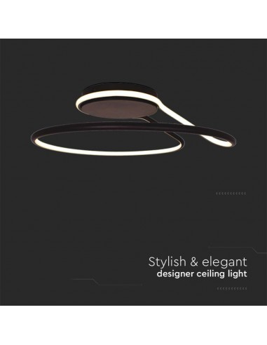 6996-Lampadario LED dal Design Moderno Rotondo  in Alluminio Colore Nero К-7