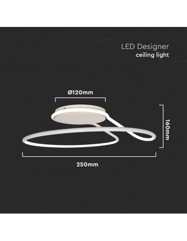 6997-Lampadario LED dal Design Moderno Rotondo  in Alluminio Colore Bianco К-2