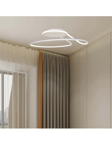 6997-Lampadario LED dal Design Moderno Rotondo  in Alluminio Colore Bianco К-3