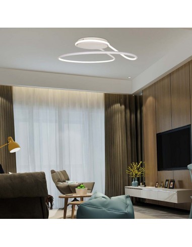 6997-Lampadario LED dal Design Moderno Rotondo  in Alluminio Colore Bianco К-4
