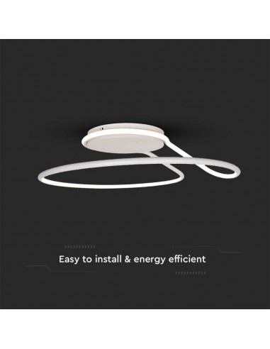 6997-Lampadario LED dal Design Moderno Rotondo  in Alluminio Colore Bianco К-6